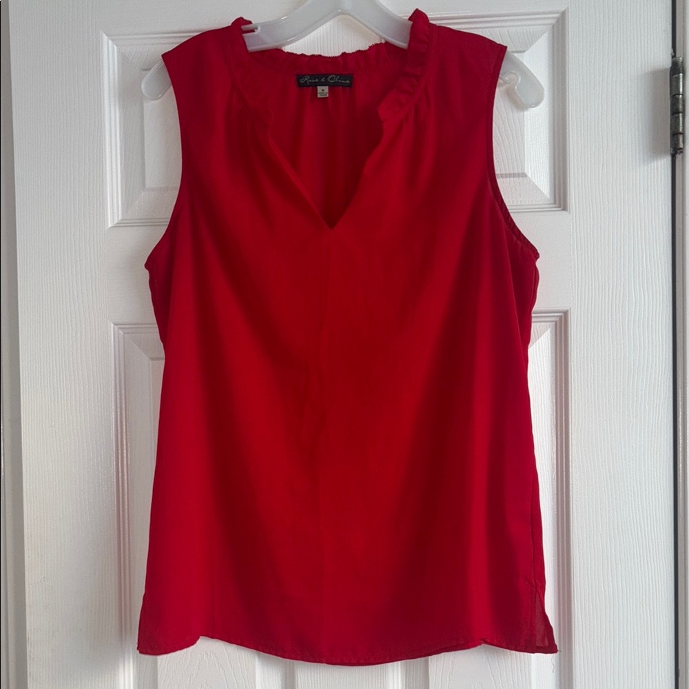 Red Sleeveless Top